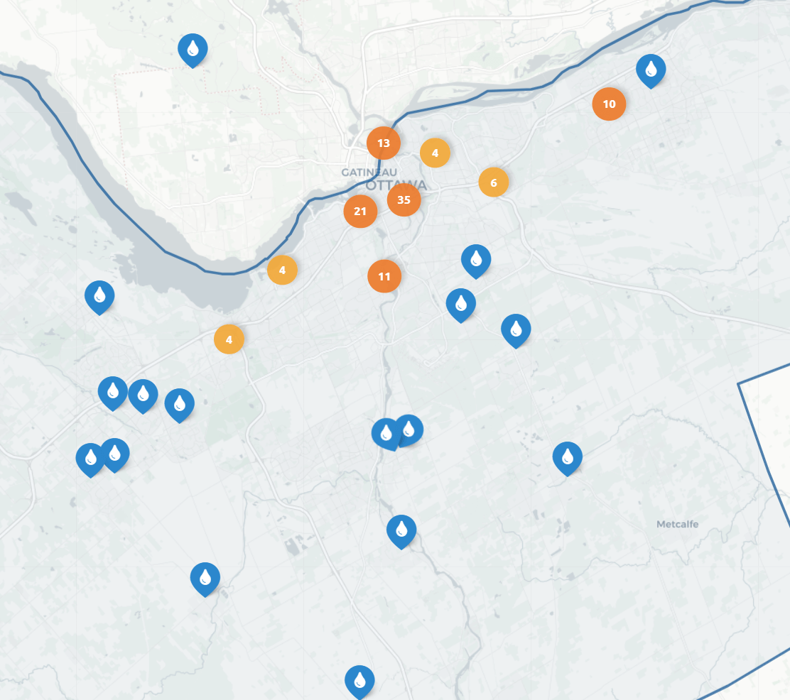 carte fontaine Ottawa